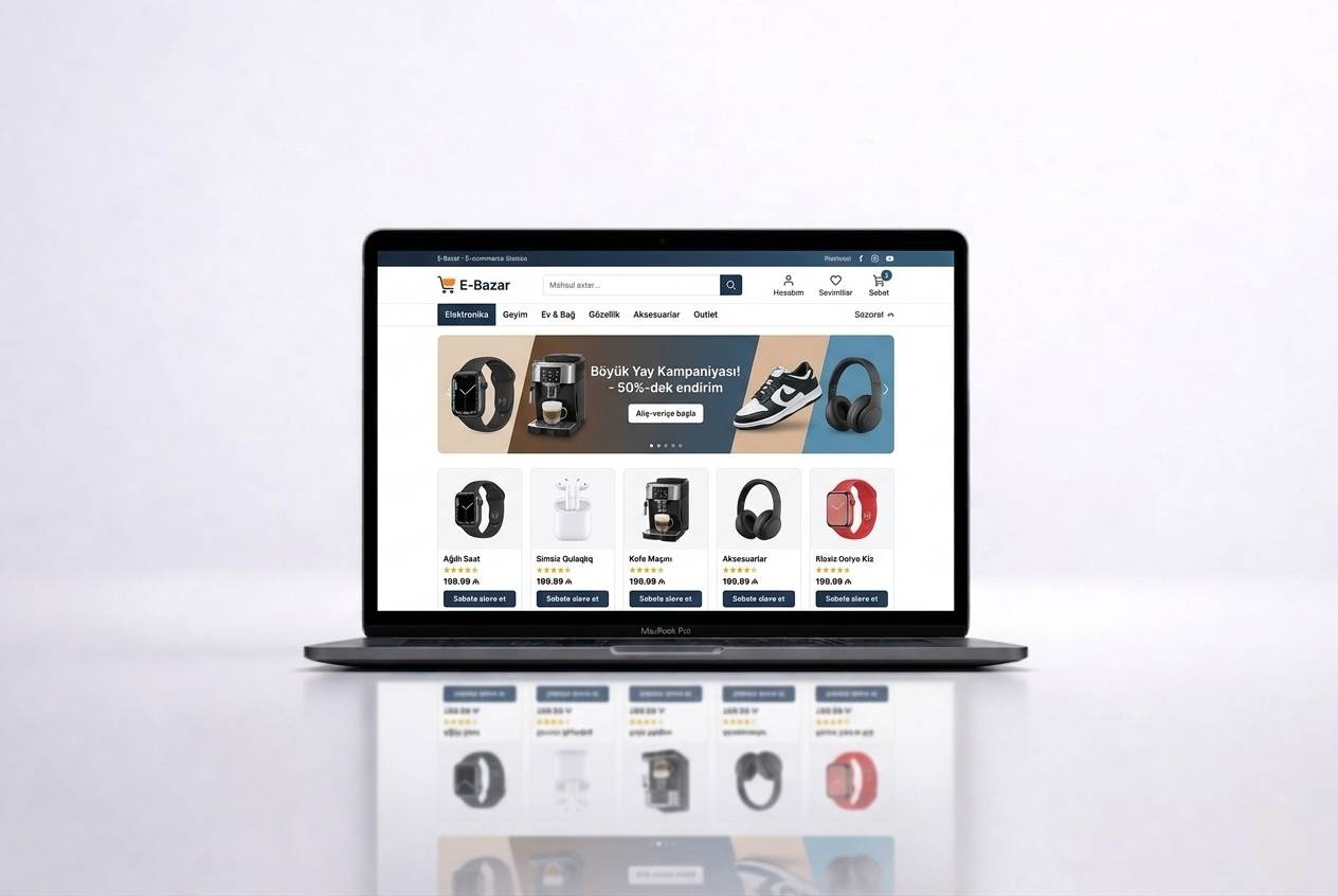 E-Ticarət Saytı - SaytPlus hazır paket